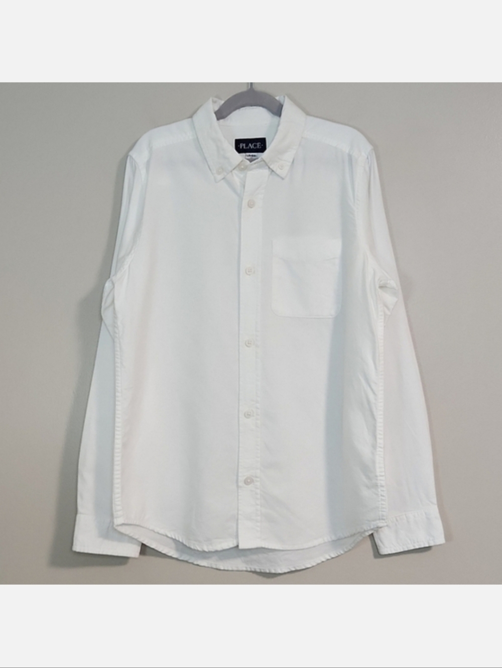 3/$15 Children's Place White Cotton Button Down Shirt, Size 10-12 ~ EUC